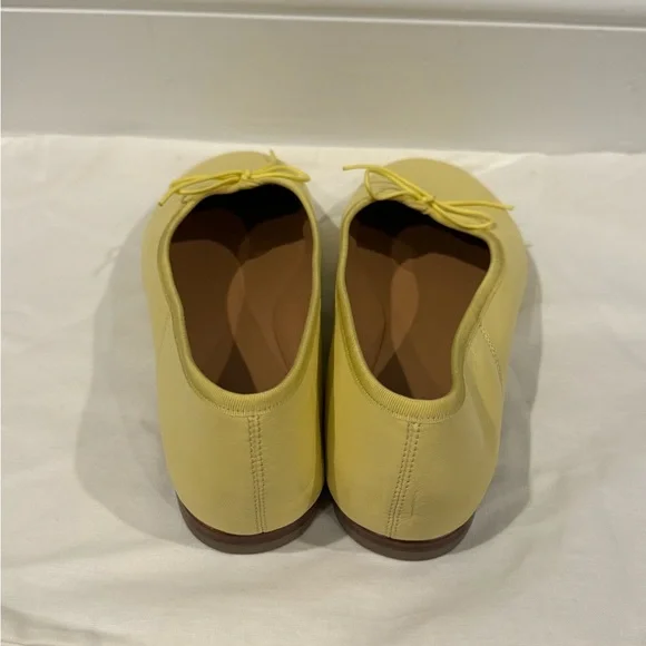 Mansur Gavriel Dream Ballerina Flat Lemon Yellow Leather Size 38.5 BRAND NEW - Picture 3 of 6